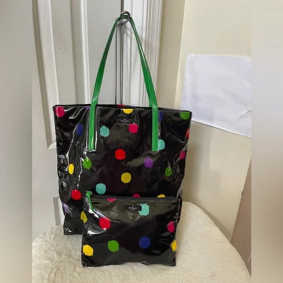 Kate Spade ♠️ tote and pouch Set EUC - Picture 9 of 9